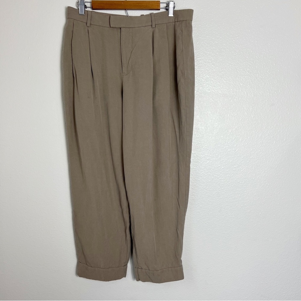 Everlane Women’s Khaki Brown Tapered Leg Trousers Size 12